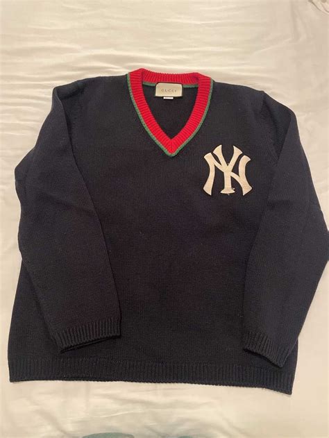 gucci yankee sweater|On the Radar: Gucci x NY Yankees Collaboration .